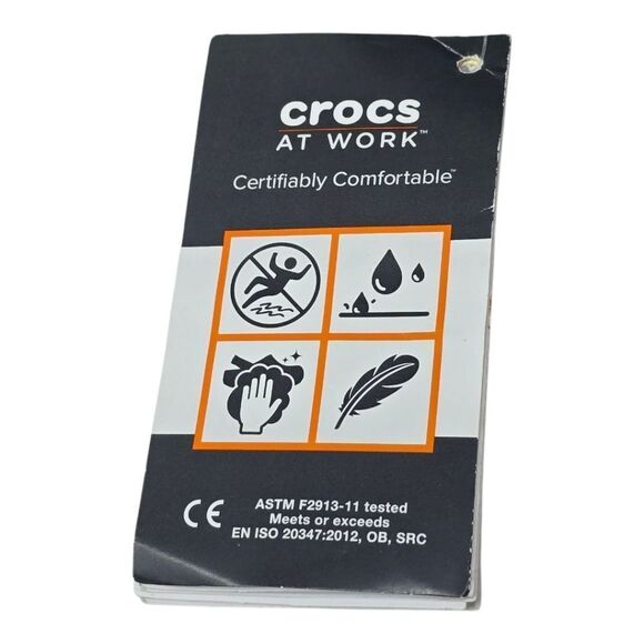 Crocs Slip Resistant Shoes Bistro Clogs Nurse Shoes Chef Shoes 10075-001 Mens 13 - Picture 2 of 7